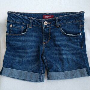 Arizona 💥SALE💥Girl's Shorts Adjustable Waist Blue Denim Jean Bermuda Size 10